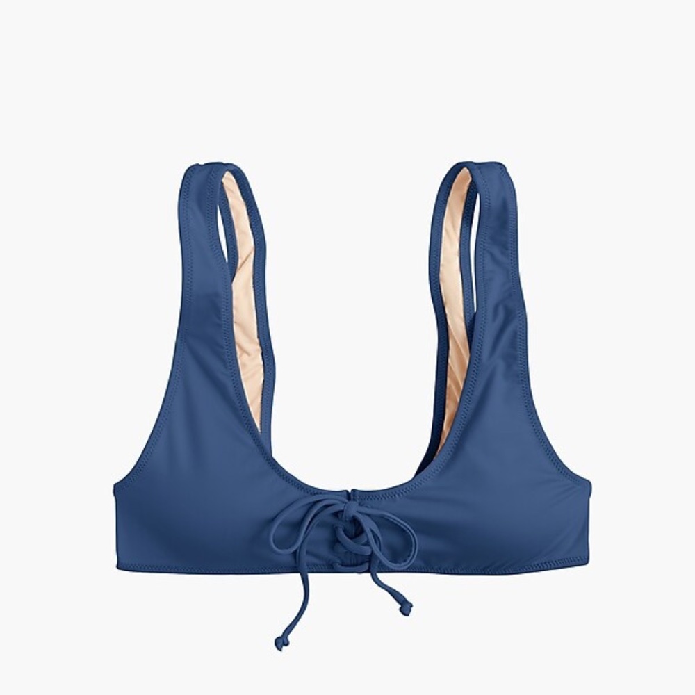 J.Crew Playa Waikiki lace-up bikini top
